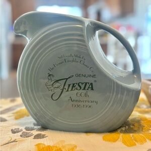 Fiesta Collectible 60th Anniversary Pitcher • Laughlin Blue • 64oz. EUC